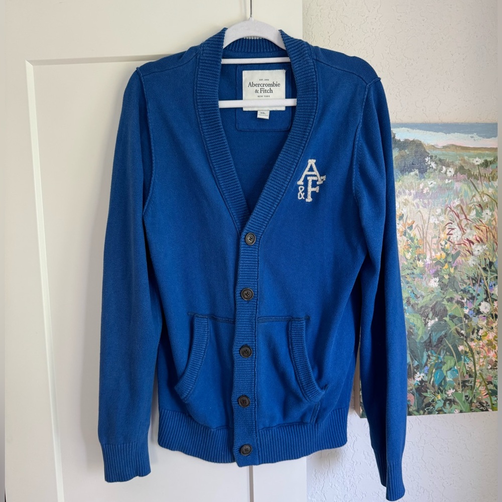 Vintage Abercrombie & Fitch Royal Blue Cardigan, XL